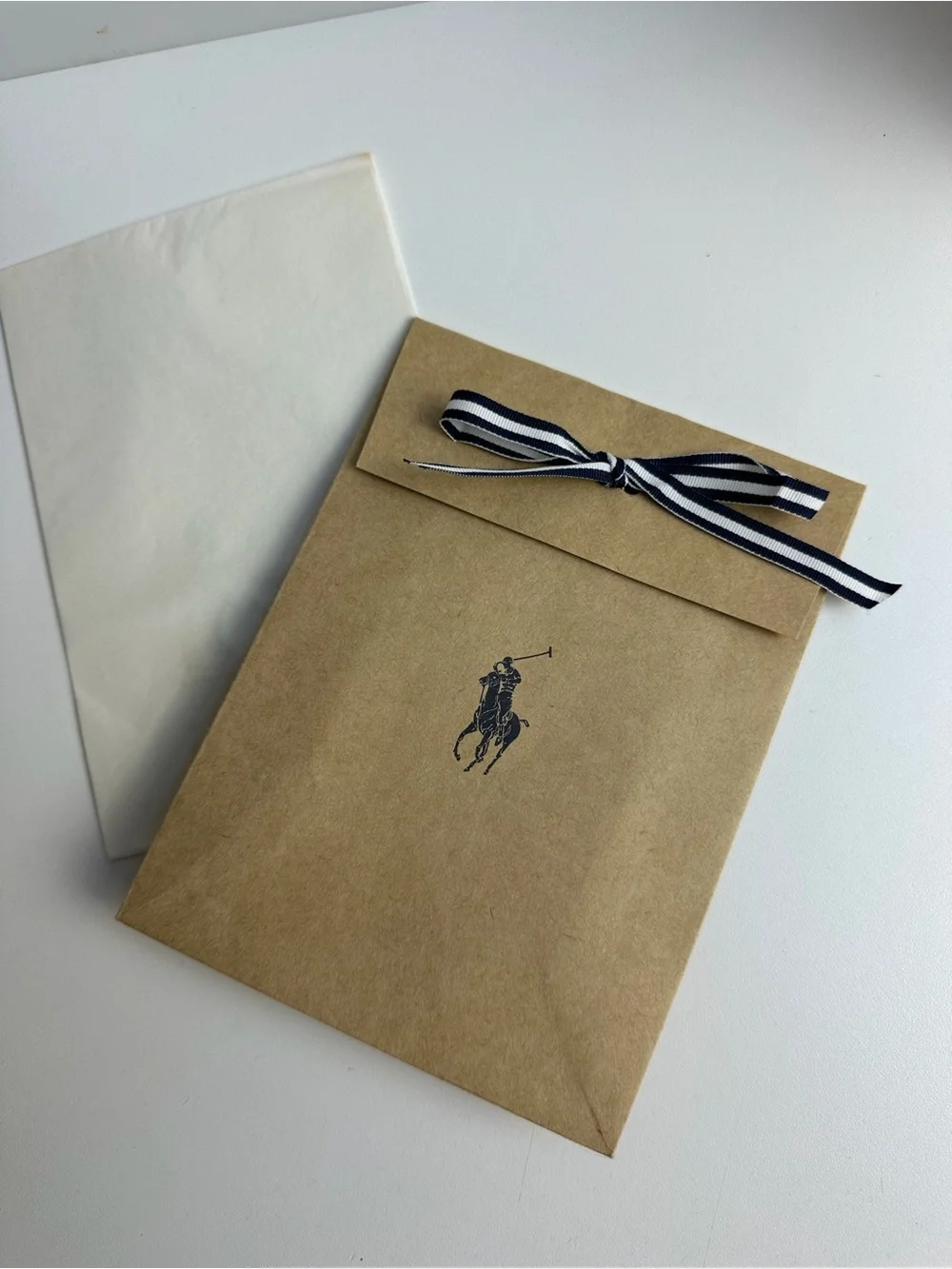 Polo Ralph Lauren Store Small Gift Bags Tissue with Ribbon Closure 5x7 Set Of 4